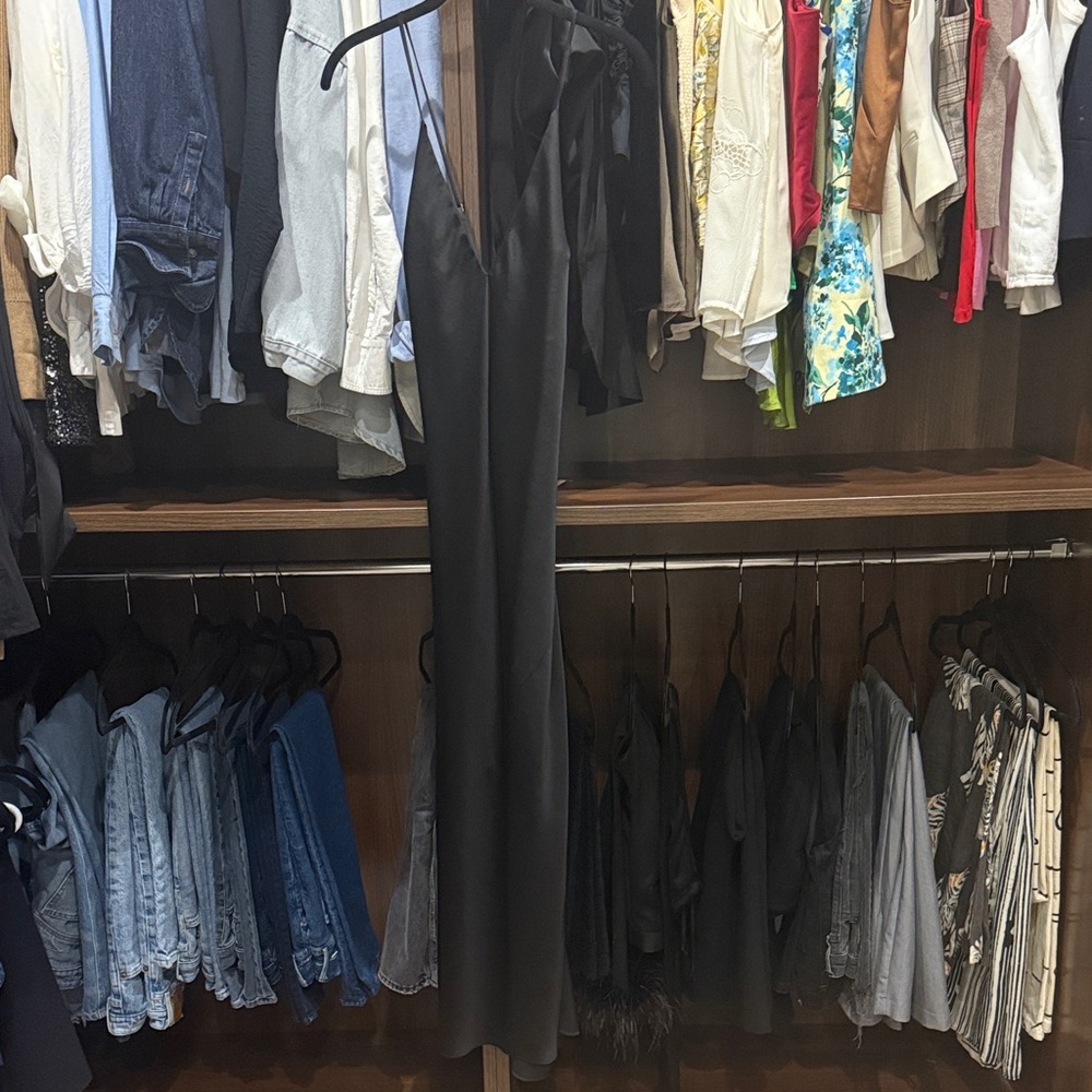 Elegant Black Womens midi dress